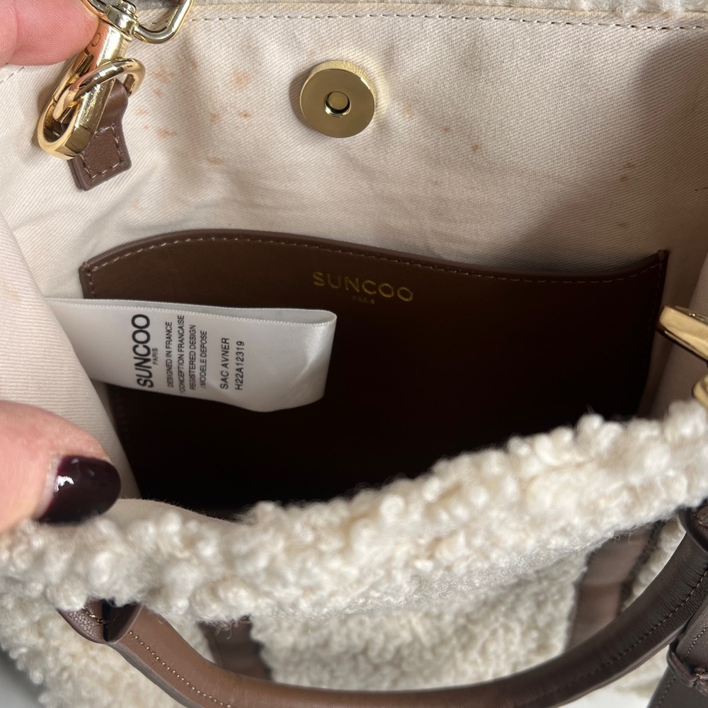 Suncoo Avner Wool Tote Crossbody East West Bag - Picture 7 of 9